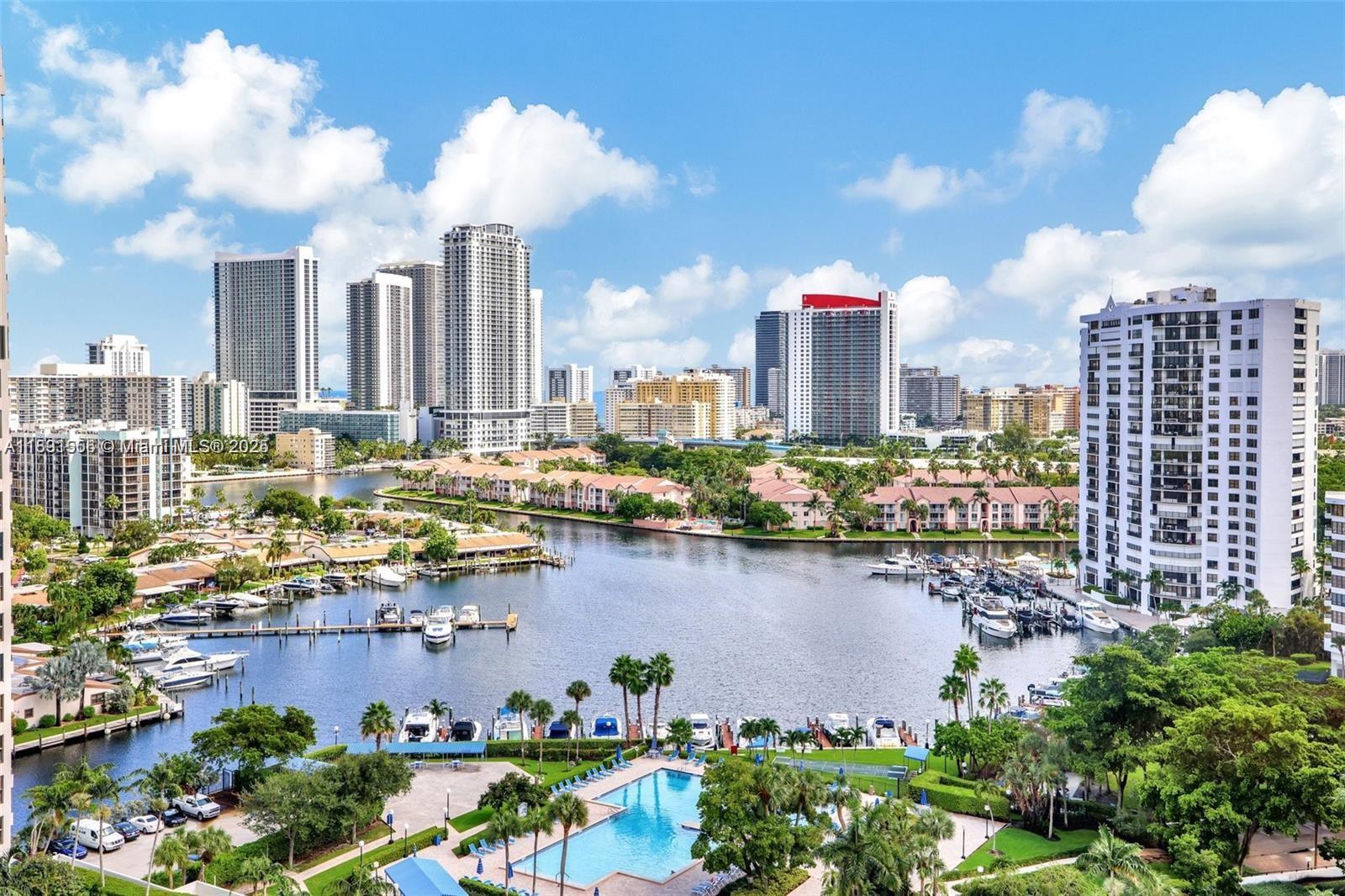 Photo of 600 Three Islands Blvd  #1021, Hallandale Beach, Florida, 33009 - Marina view from the private balcony and bedrooms