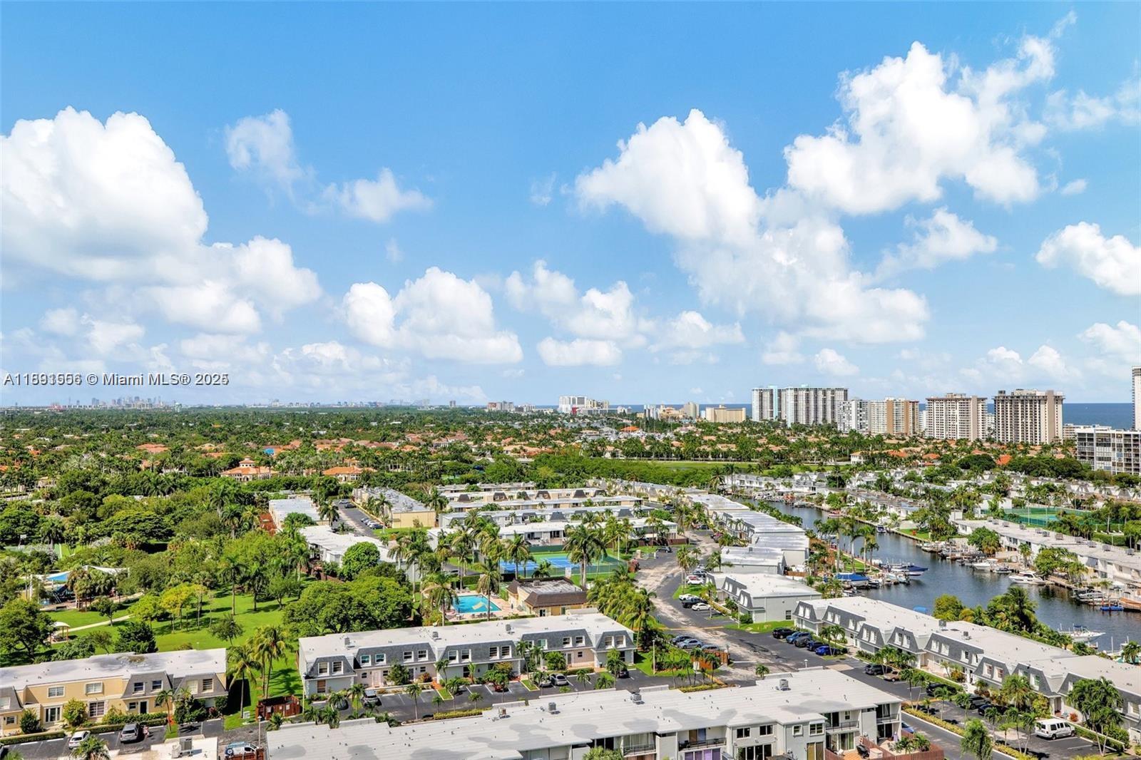 Photo of 600 Three Islands Blvd  #1021, Hallandale Beach, Florida, 33009 - Water and skyline view, north west views  from the private balcony