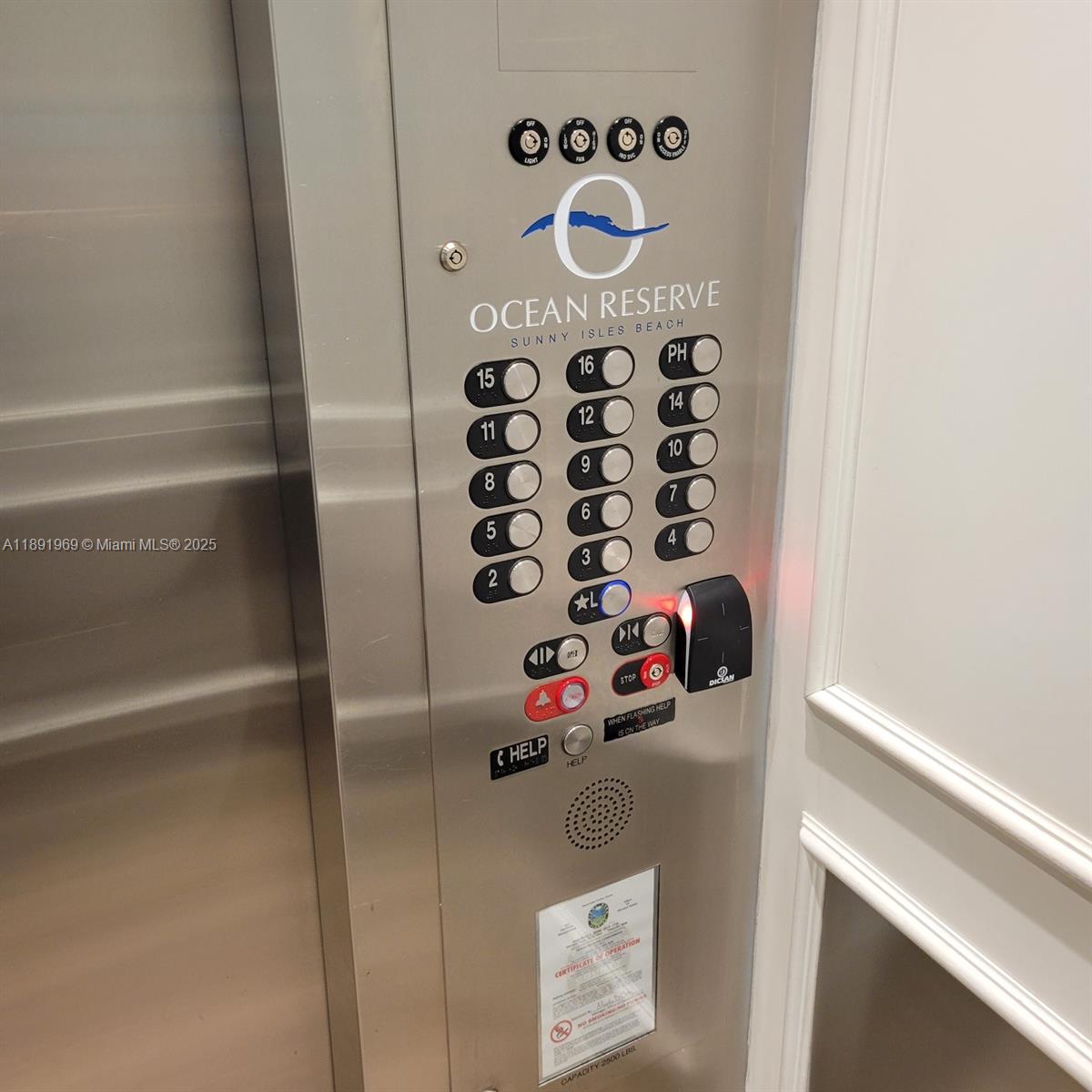 Photo of 19370 Collins Ave  #1120, Sunny Isles Beach, Florida, 33160 - newly installed elevators with the security access