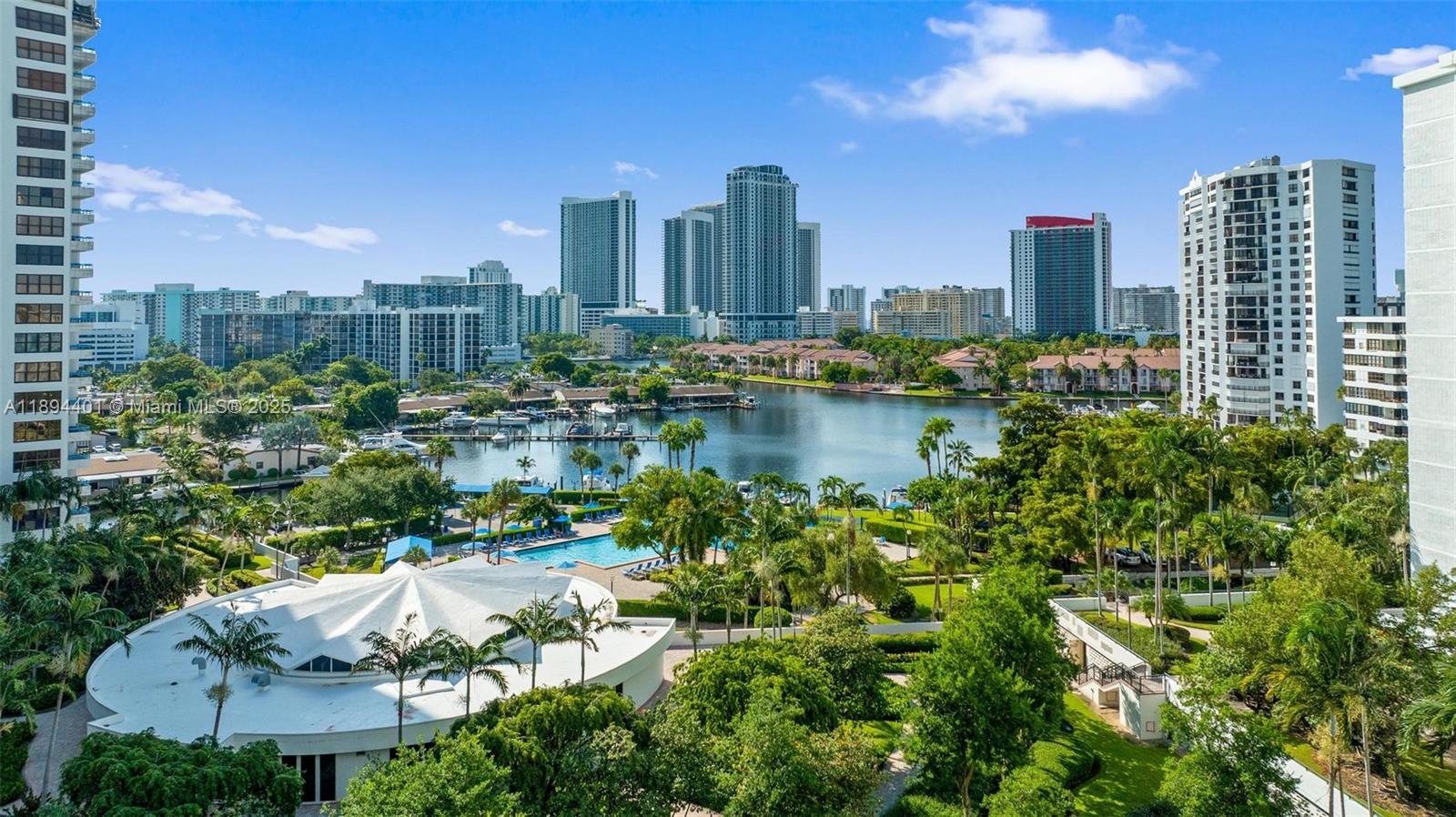 Photo of 600 Three Islands Blvd  #317, Hallandale Beach, Florida, 33009 - Unparalleled view from your private balcony overlooking grounds & intracoastal