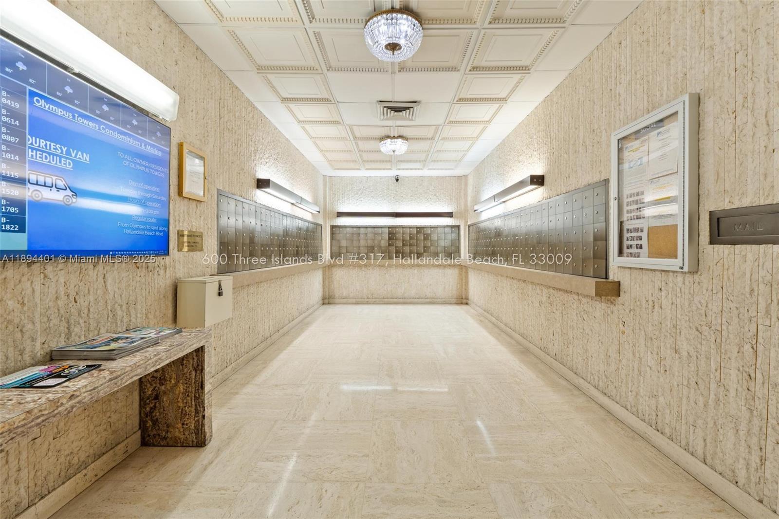 Photo of 600 Three Islands Blvd  #317, Hallandale Beach, Florida, 33009 - Community mail and package room