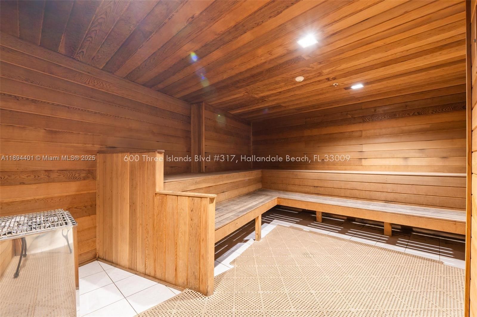 Photo of 600 Three Islands Blvd  #317, Hallandale Beach, Florida, 33009 - Traditional sauna room for relaxation & stress reduction