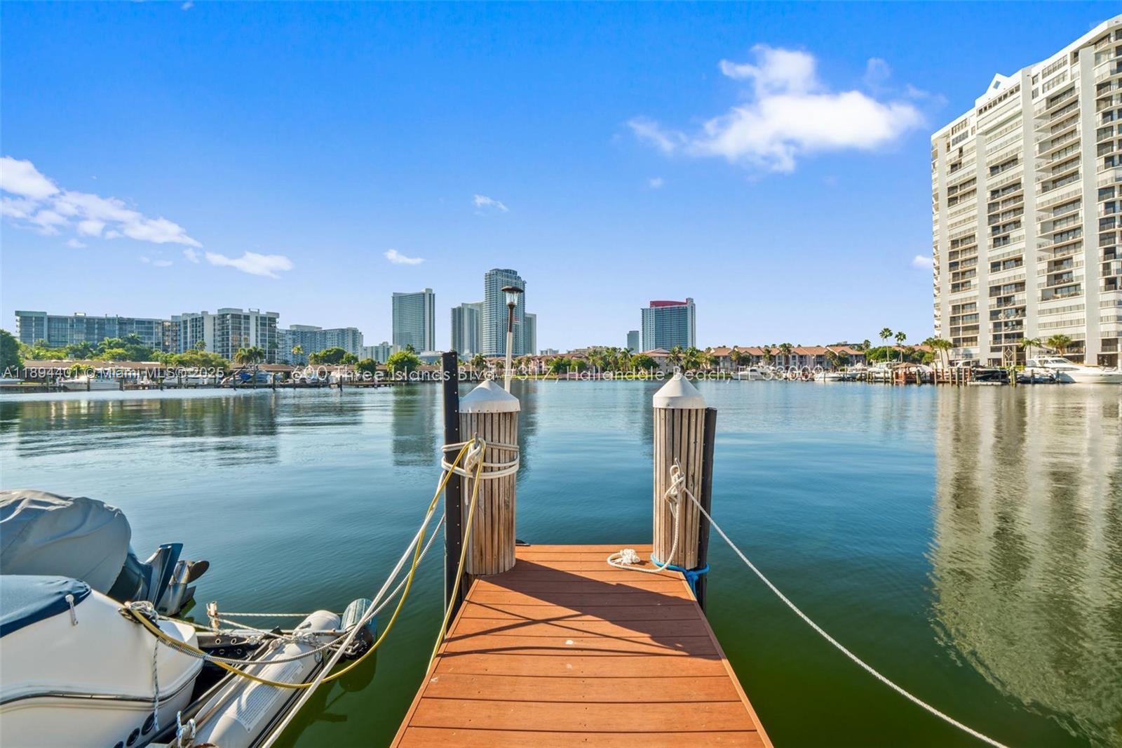 Photo of 600 Three Islands Blvd  #317, Hallandale Beach, Florida, 33009 - View of the intracoastal from community boat dock