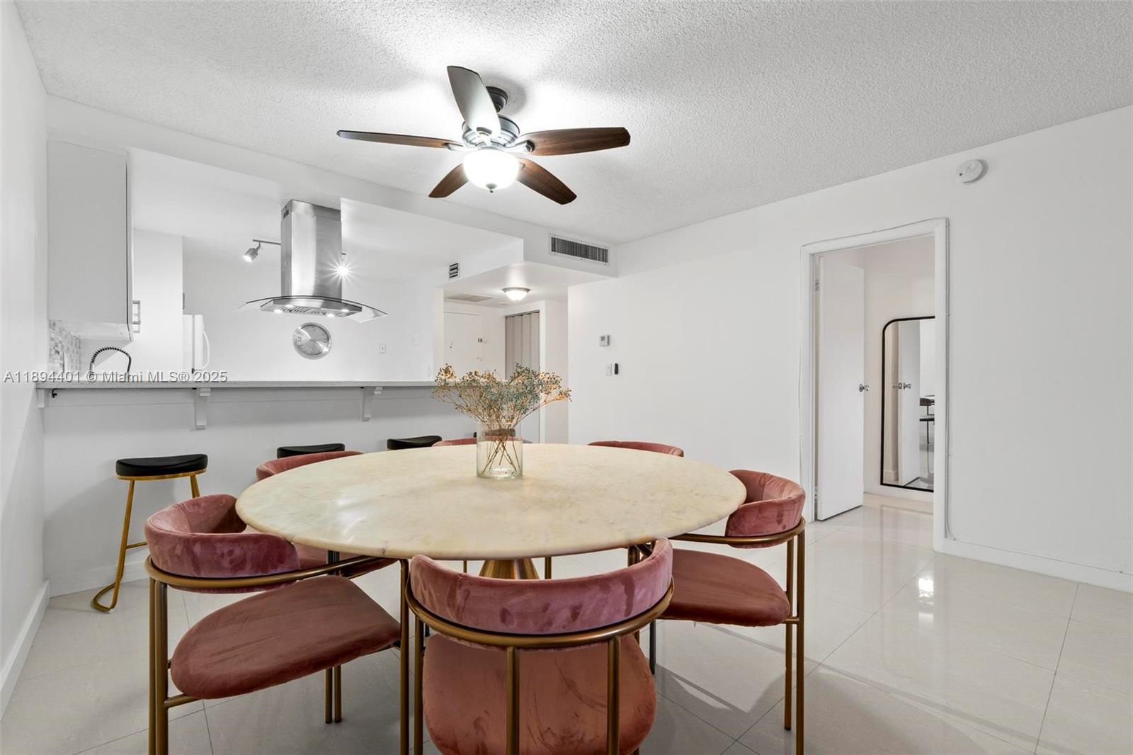Photo of 600 Three Islands Blvd #317, Hallandale Beach, Florida, 33009 - Formal Dining seats 6 - West Elm table/chairs