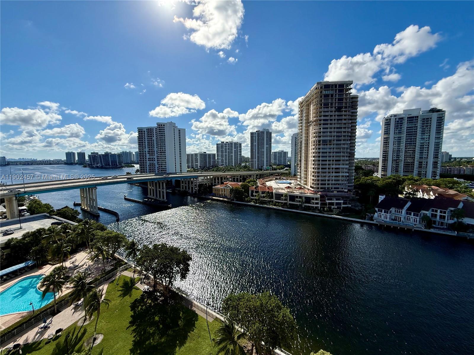 Photo of 19390 Collins Ave  #1423, Sunny Isles Beach, Florida, 33160 - Balcony faces west on the canal, perfect for sunset!