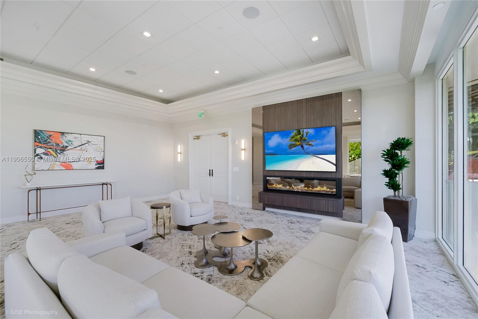 Photo of 3801 207th St  #15AS, Aventura, Florida, 33180 - Newly renovated Social Room TV and Fireplace