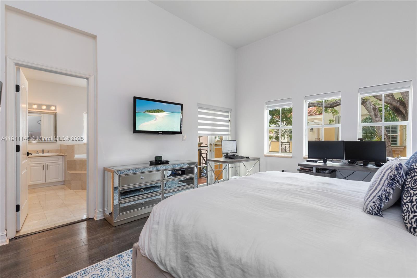 Photo of 18395 30th Ct (18395), Aventura, Florida, 33160 - Spacious Primary Bedroom leads out to a lovely balcony