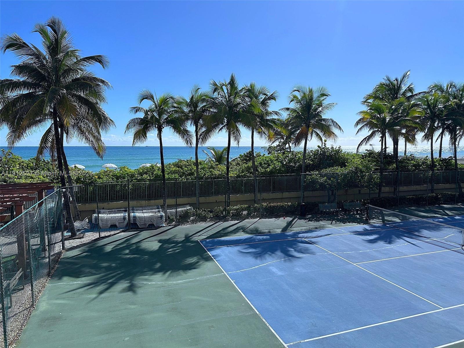 Photo of 2080 Ocean Dr #112, Hallandale Beach, Florida, 33009 - Watch your kids play tennis from balcony seats