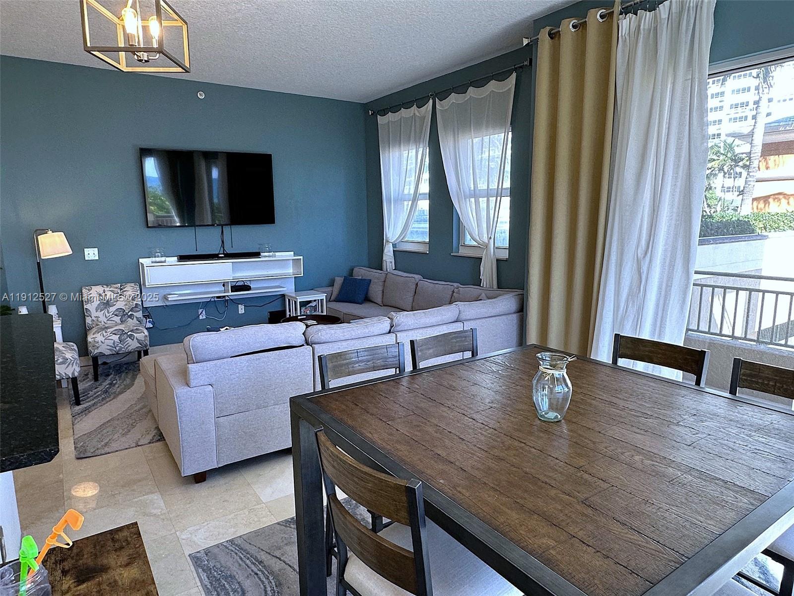 Photo of 2080 Ocean Dr #112, Hallandale Beach, Florida, 33009 - looking into living room