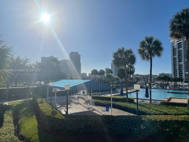 Photo of 600 THREE ISLANDS BLVD  #402, Hallandale Beach, Florida, 33009 - GARDEN POOL