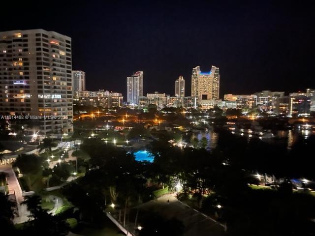 Photo of 600 THREE ISLANDS BLVD  #402, Hallandale Beach, Florida, 33009 - MARINA NIGHT VIEW