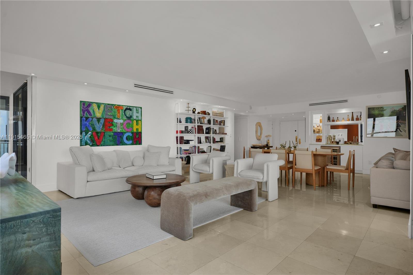 Photo of 10175 Collins Ave  #504, Bal Harbour, Florida, 33154 - View toward foyer with wet bar