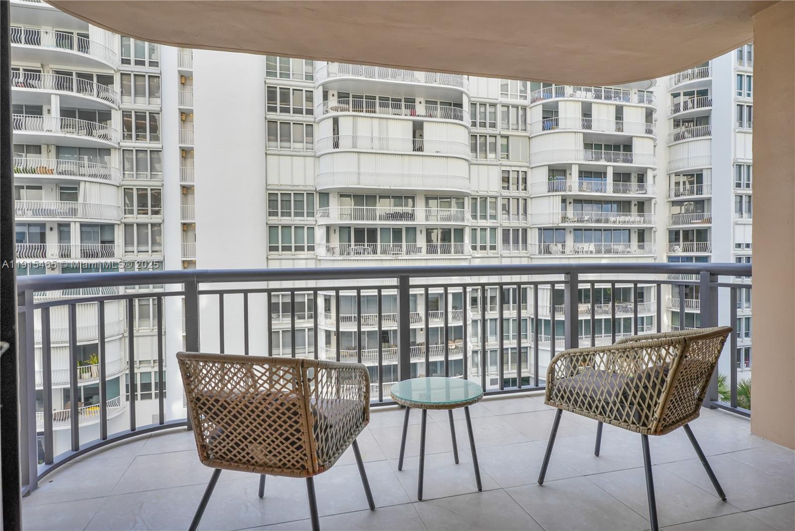 Photo of 10175 Collins Ave  #504, Bal Harbour, Florida, 33154 - Balcony off of master bedroom and secondary bedroom