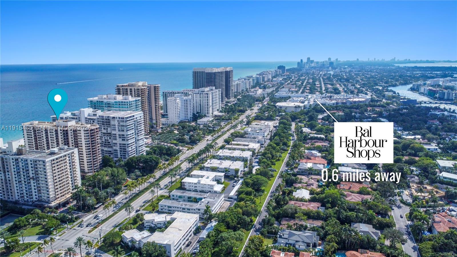 Photo of 10175 Collins Ave  #504, Bal Harbour, Florida, 33154 - Aerial map