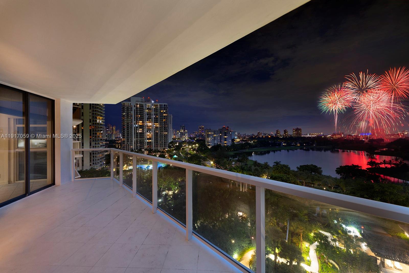 Photo of 20281 Country Club Dr  #1009, Aventura, Florida, 33180 - 4th of July fireworks from balcony