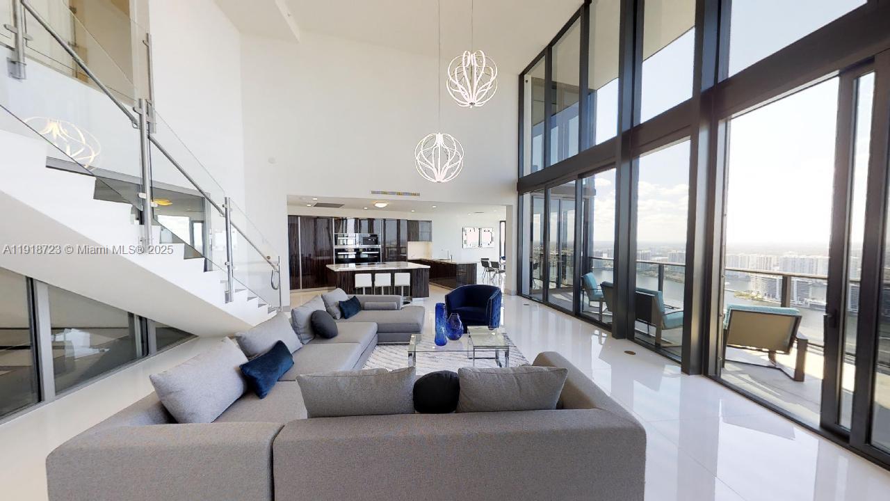 Photo of 18555 COLLINS AVE  #4804, Sunny Isles Beach, Florida, 33160 - LIVING ROOM