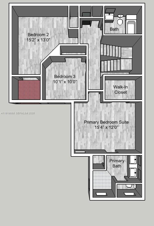 Photo of 935 Lemonwood Ct  (935), Hollywood, Florida, 33019 - Second Floor Plan