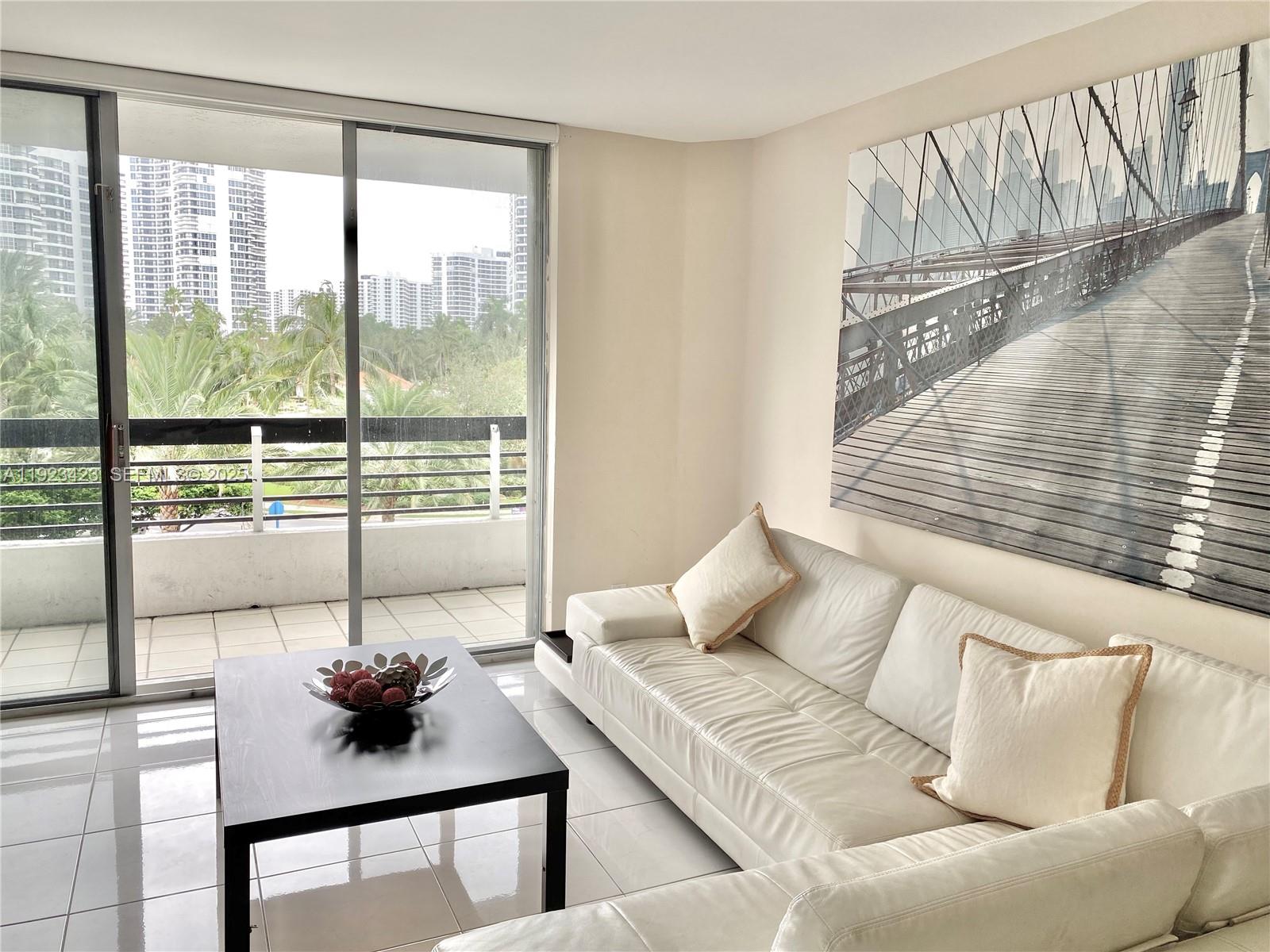 Photo of 19195 36th Ct #402, Aventura, Florida, 33180 - Garden views from the living room