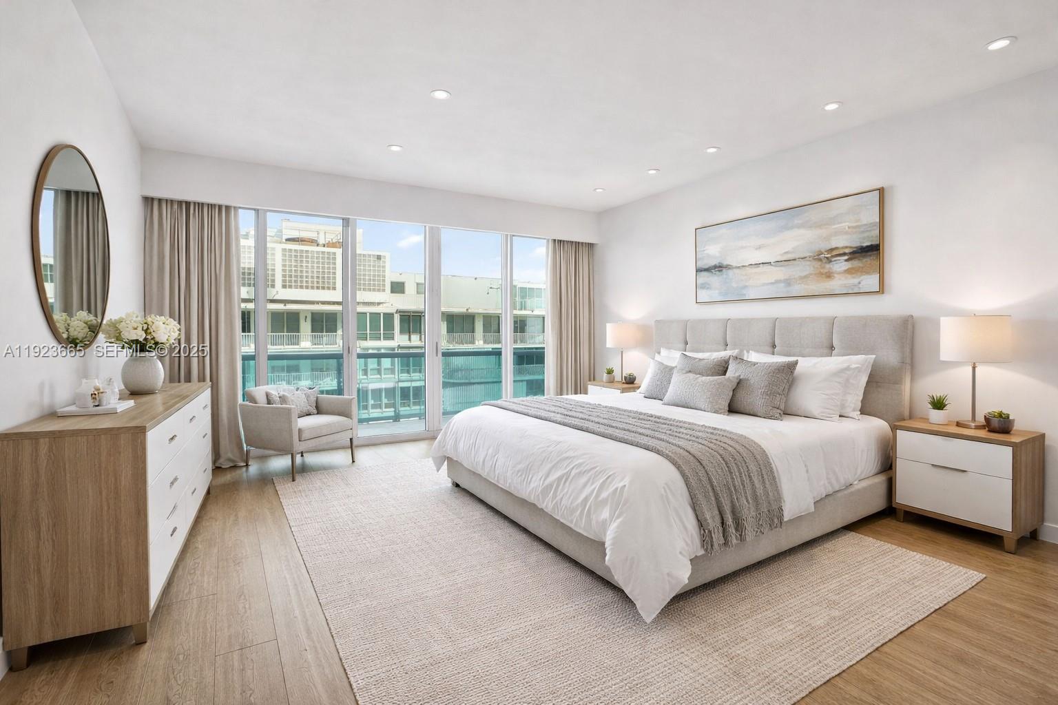 Photo of 10101 Collins Ave  #17A, Bal Harbour, Florida, 33154 - MASTER BEDROOM VIRTUAL AMBIANCE
