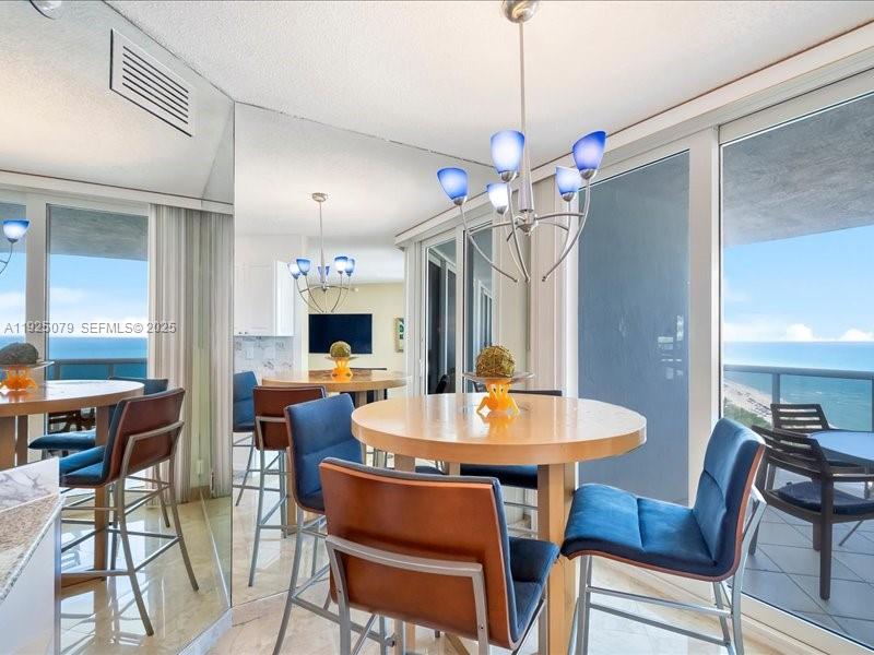 Photo of 16711 Collins Ave  #1604, Sunny Isles Beach, Florida, 33160 - Breakfast nook overlooking the ocean
