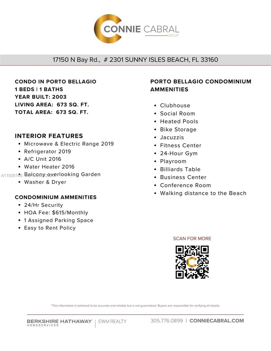 Photo of 17150 Bay Rd #2301, Sunny Isles Beach, Florida, 33160 -