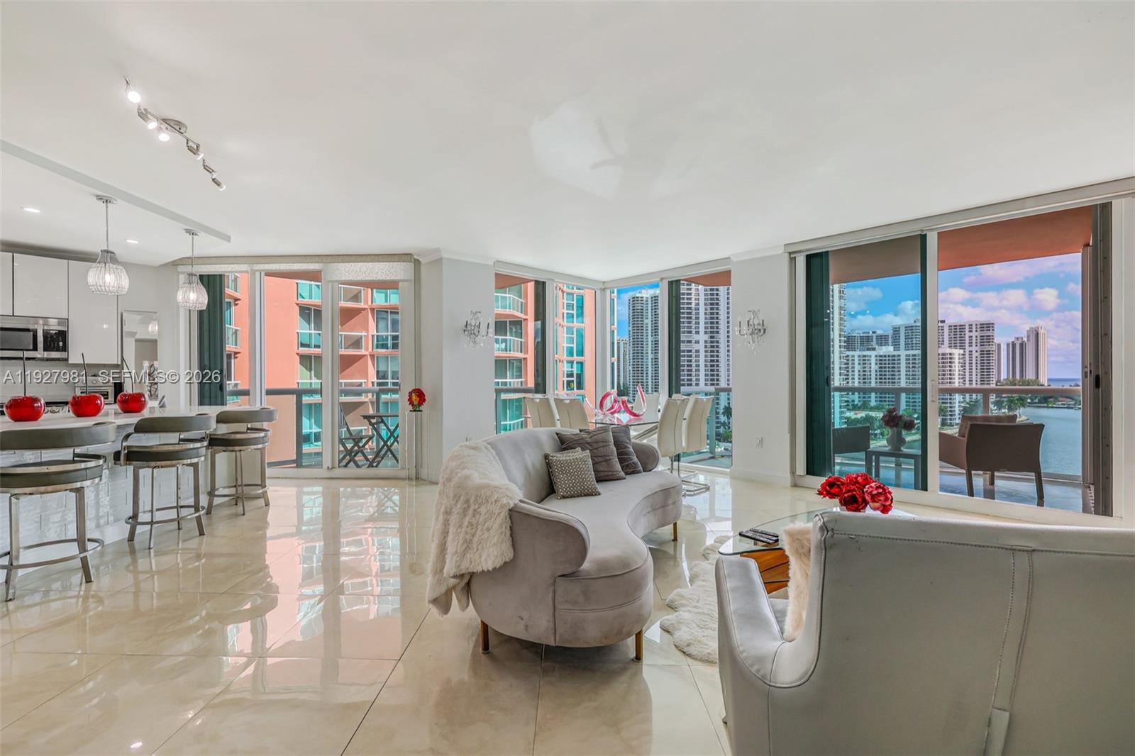 Photo of 3370 Hidden Bay Dr #1207, Aventura, Florida, 33180 - Unique floorplan - open custom kitchen