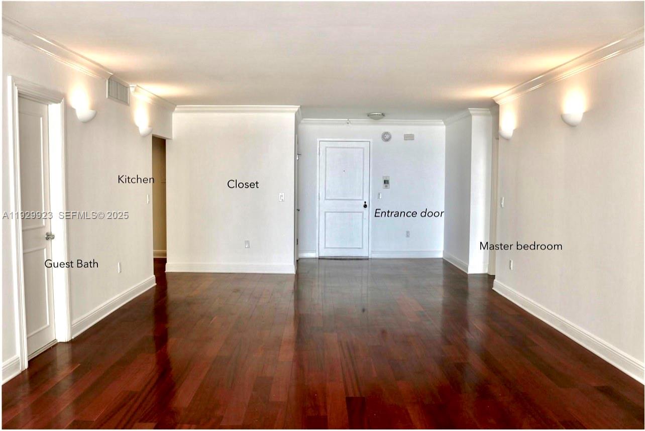 Photo of 9801 Collins Ave #8N Ocean Views, Bal Harbour, Florida, 33154 - Door entrance and split bedrooms