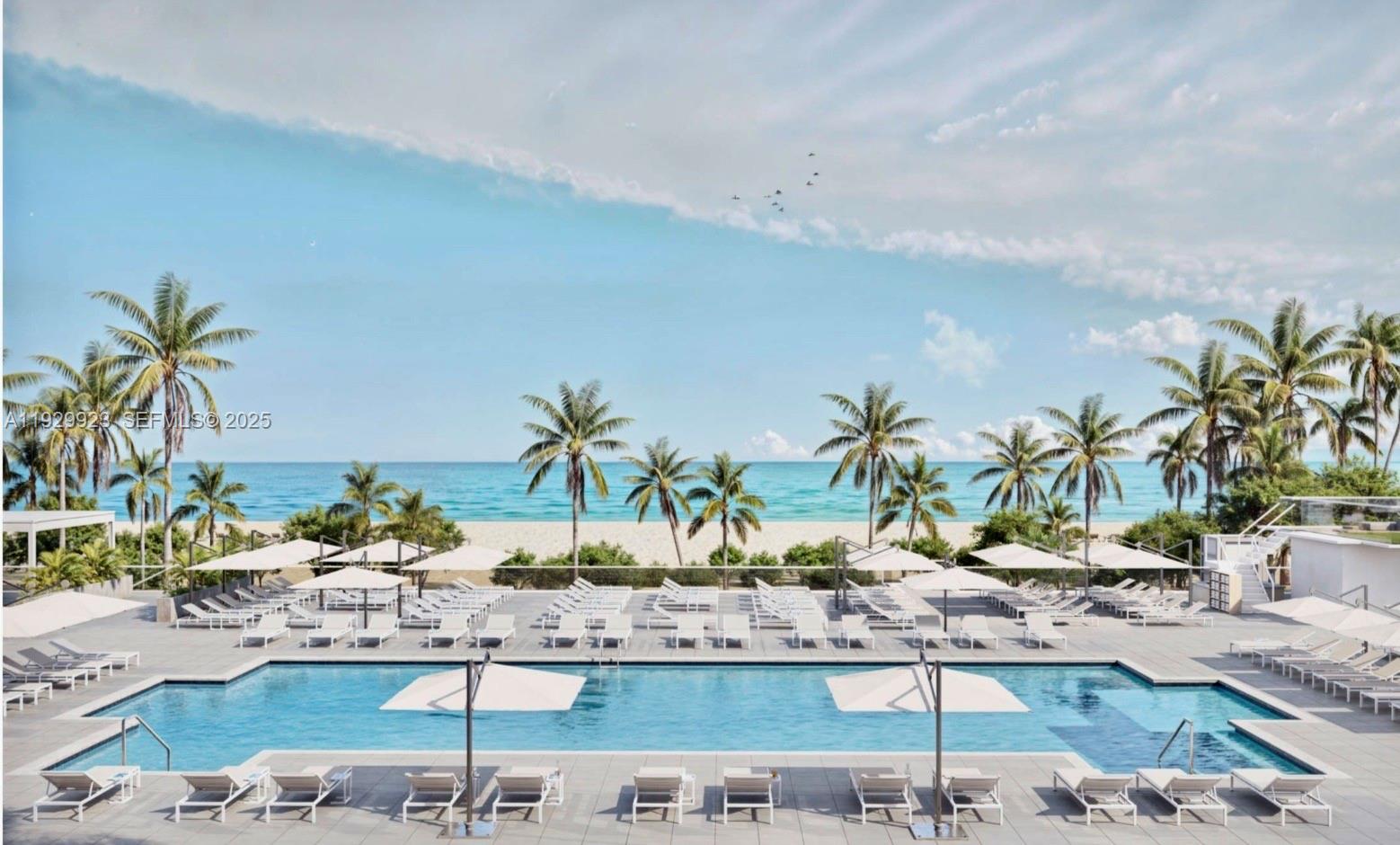Photo of 9801 Collins Ave #8N Ocean Views, Bal Harbour, Florida, 33154 - Pool Rendering