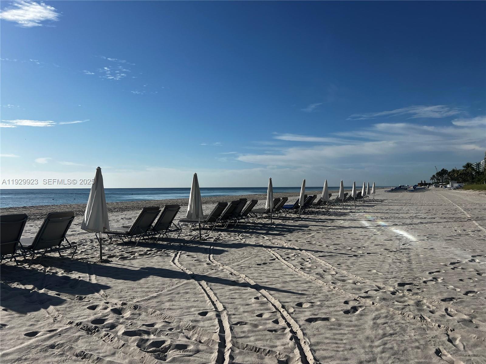 Photo of 9801 Collins Ave #8N Ocean Views, Bal Harbour, Florida, 33154 - Balmoral Beach at 8 am ready to enjoy