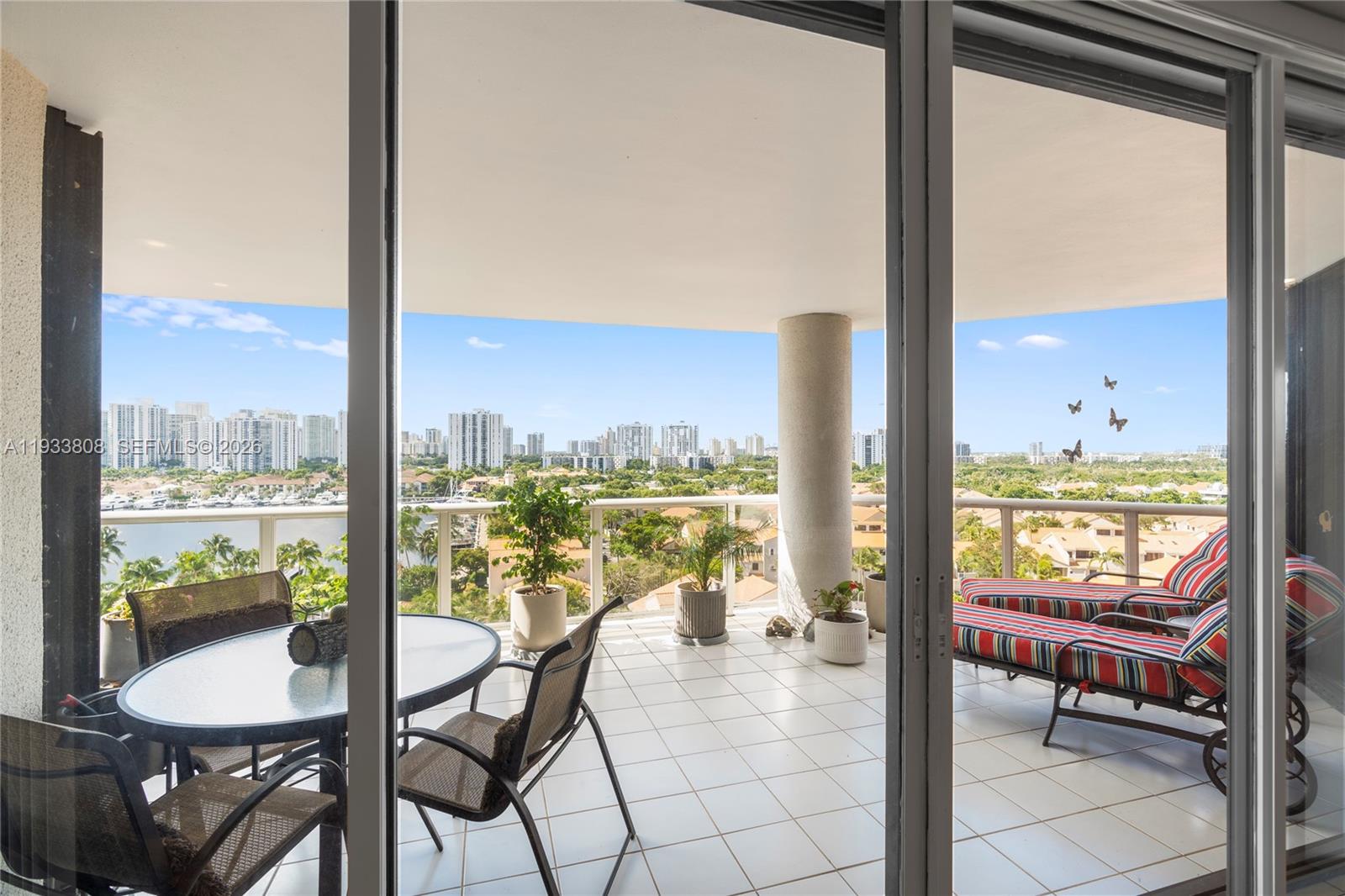 Photo of 3598 Yacht Club Dr #1003, Aventura, Florida, 33180 - Great terrace for entertaining.