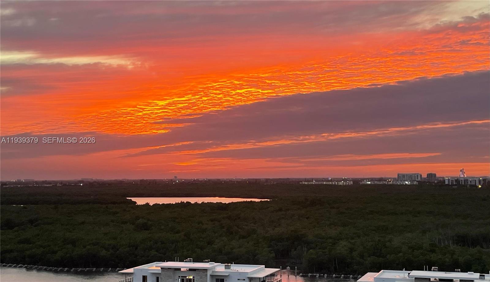 Photo of 6001 Ocean Dr  #1204, Hollywood, Florida, 33019 - Sunset View From Balcony