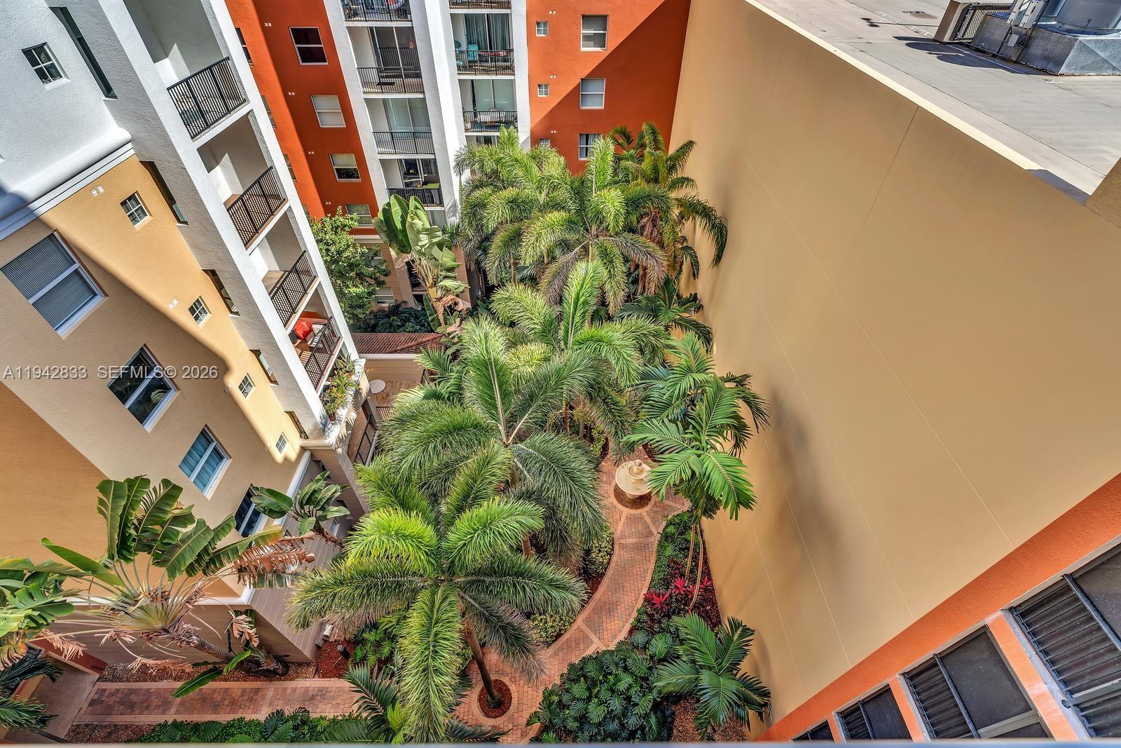 Photo of 17150 Bay Rd  #2821, Sunny Isles Beach, Florida, 33160 - Garden view from the balcony