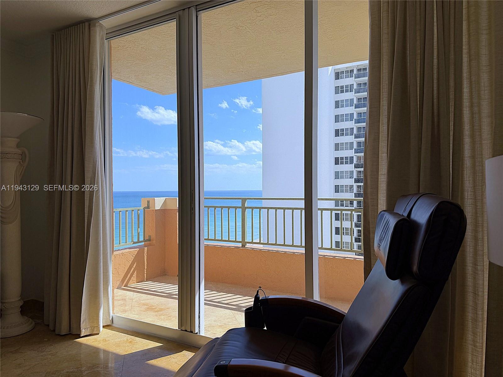 Photo of 2080 Ocean Dr #LPH05, Hallandale Beach, Florida, 33009 - Seating with a view
