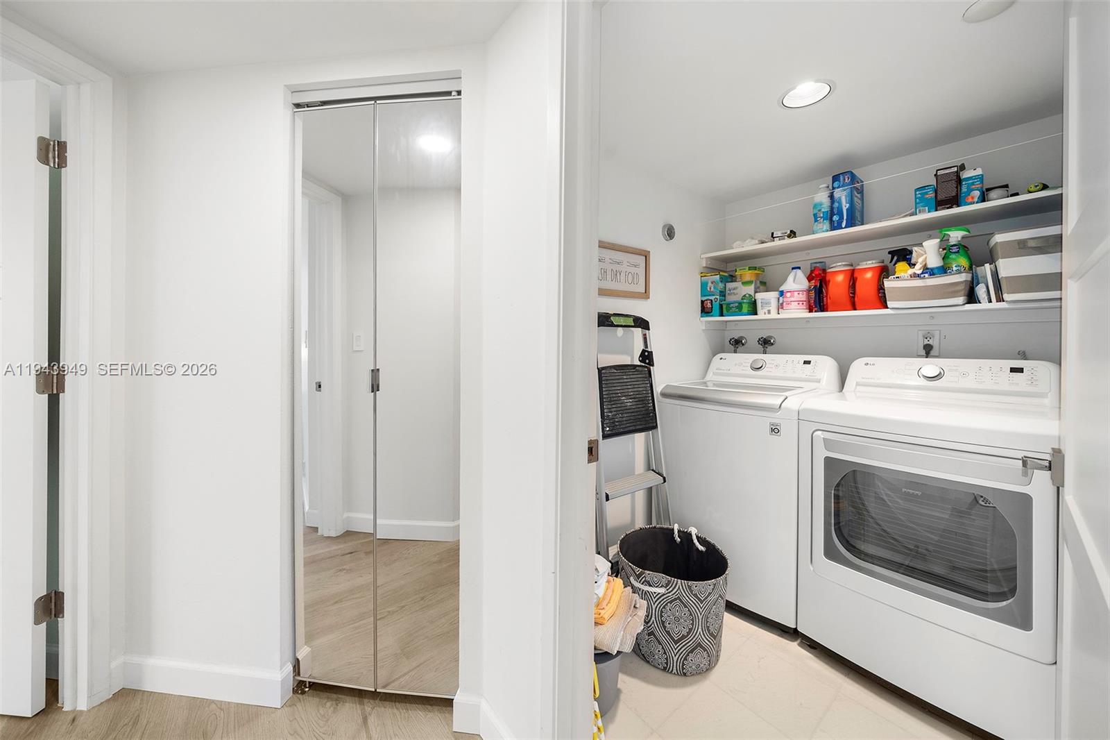 Photo of 19101 Mystic Pointe Drive  #901, Aventura, Florida, 33180 - Laundry Room with Storage