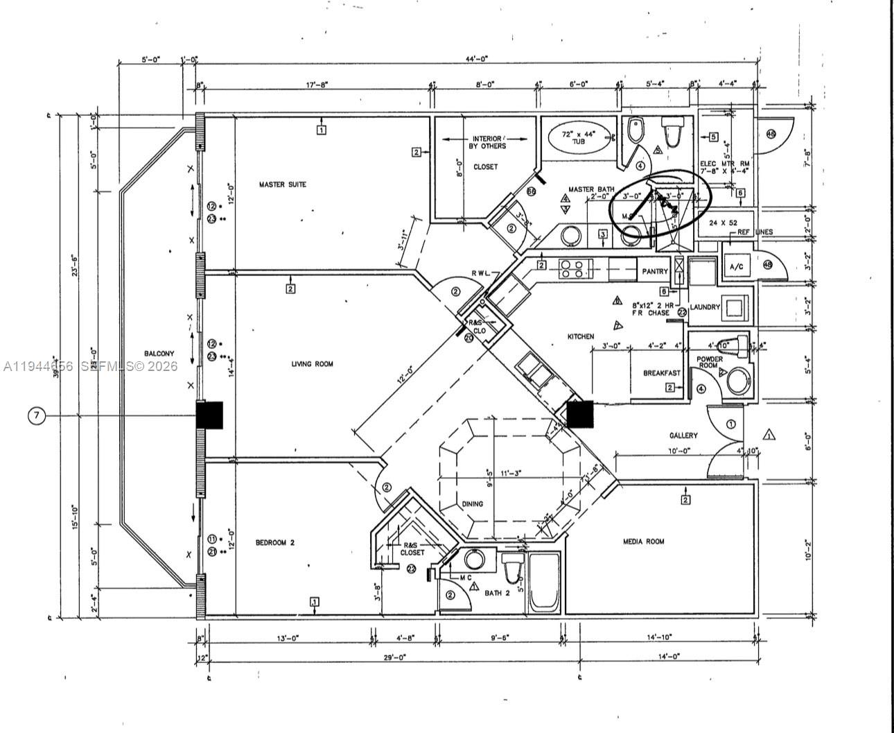 Photo of 8925 Collins Ave  #9F, Surfside, Florida, 33154 - Floor plan
