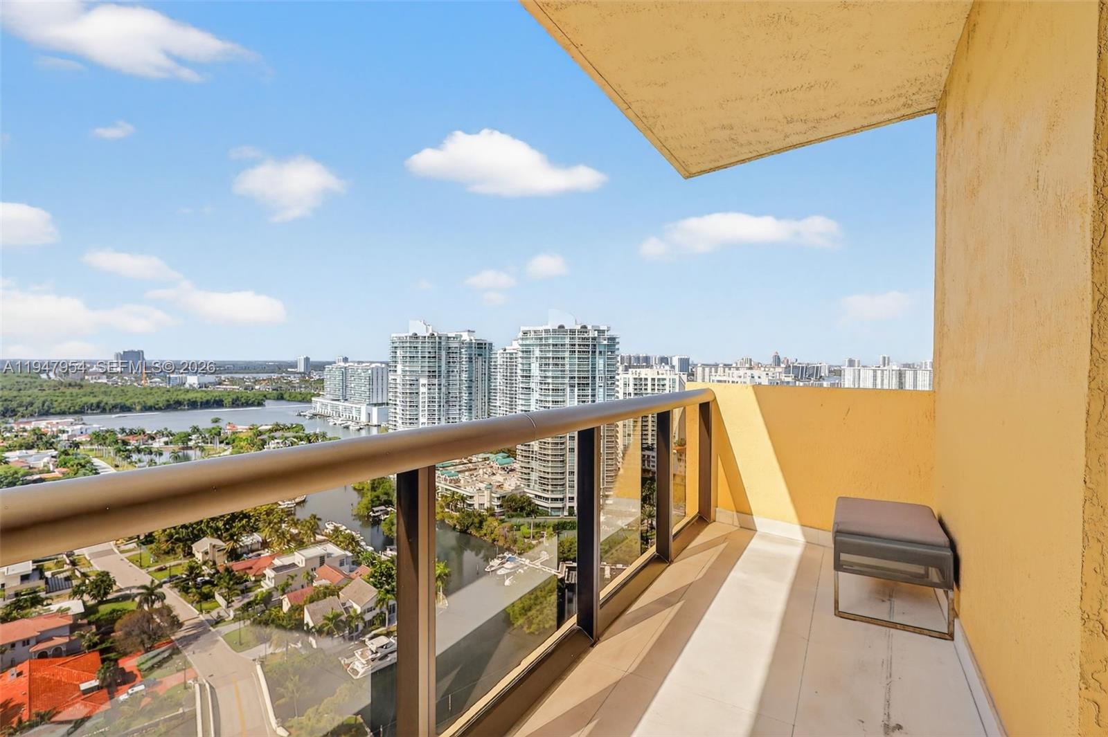 Photo of 16275 Collins Ave  #2404, Sunny Isles Beach, Florida, 33160 - Second ensuite bedroom balcony