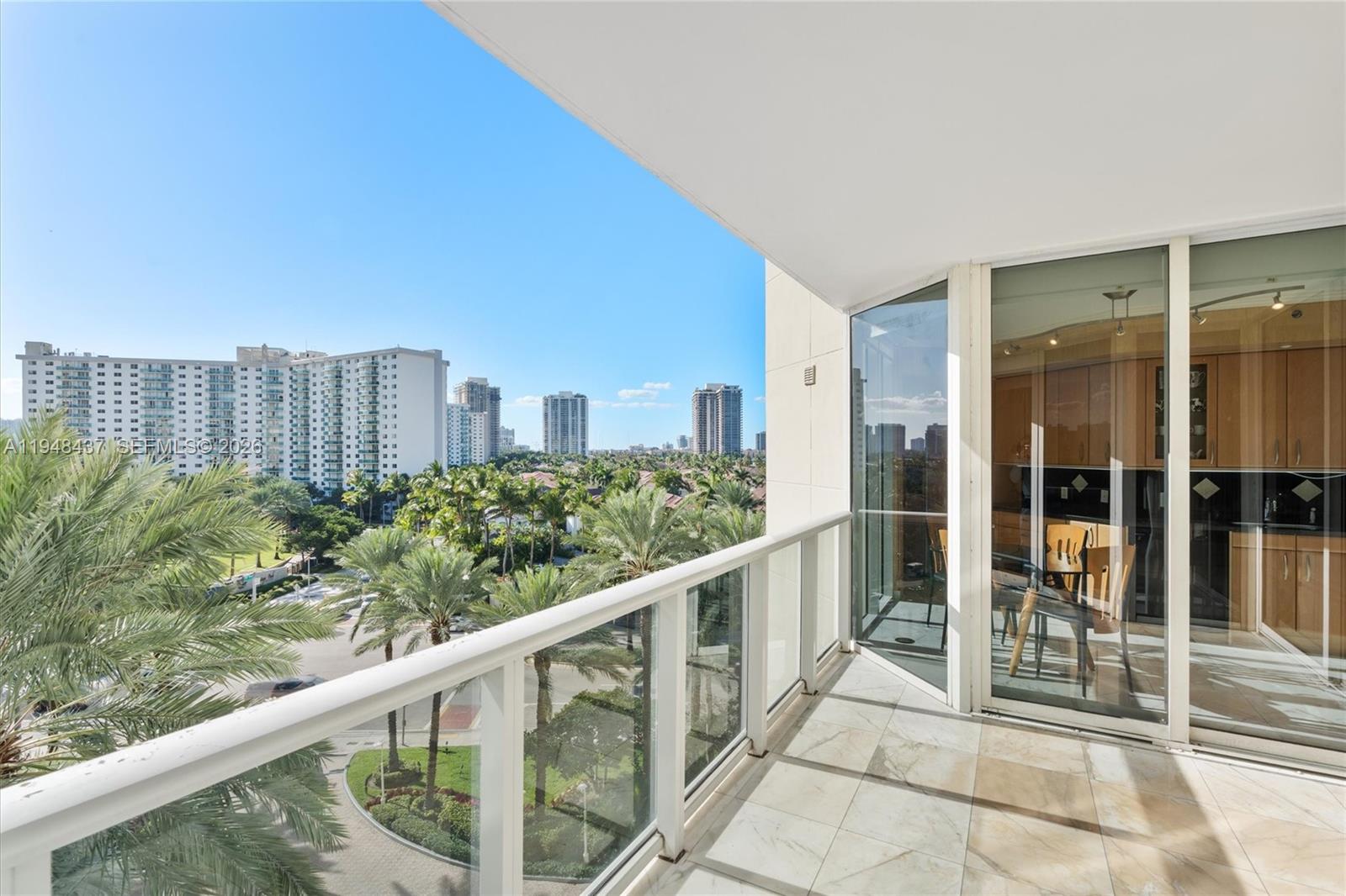 Photo of 19333 Collins Ave  #703, Sunny Isles Beach, Florida, 33160 - West Balcony