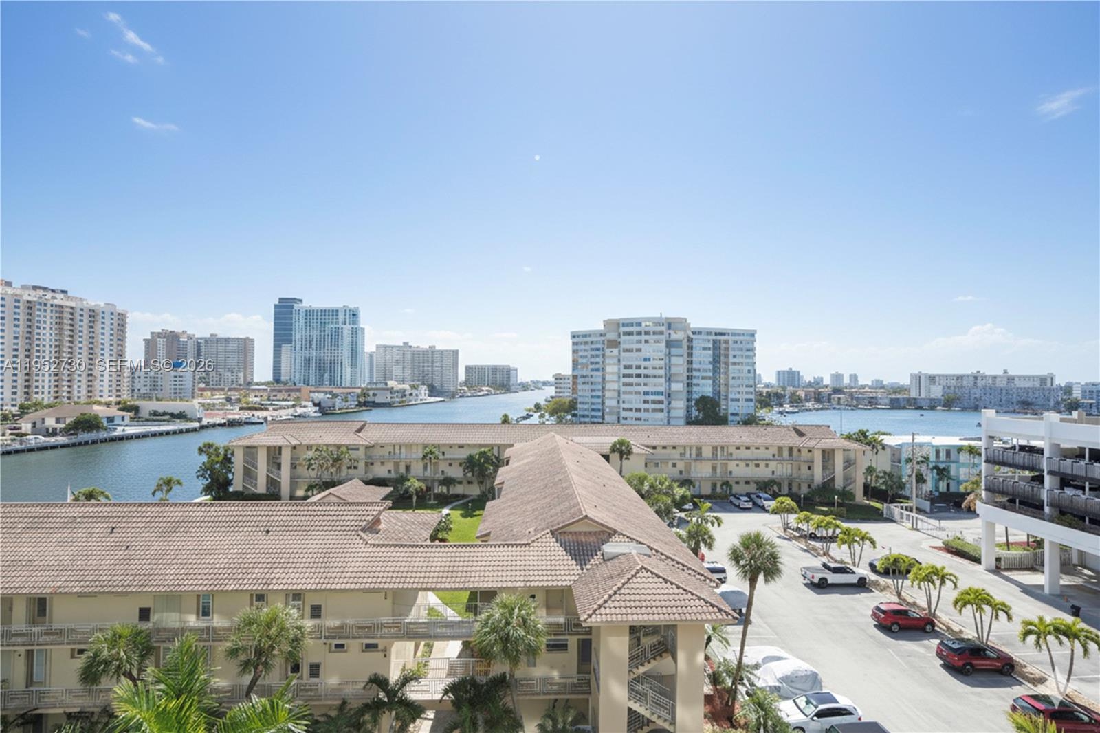 Photo of 2602 Hallandale Beach Blvd #R707, Hallandale Beach, Florida, 33009 - View from bedroom 2 with private balcony