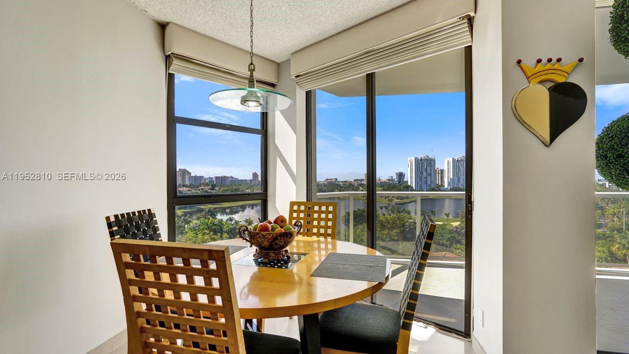 Photo of 20281 Country Club Dr  #809, Aventura, Florida, 33180 - Water views from the eat-in kitchen.