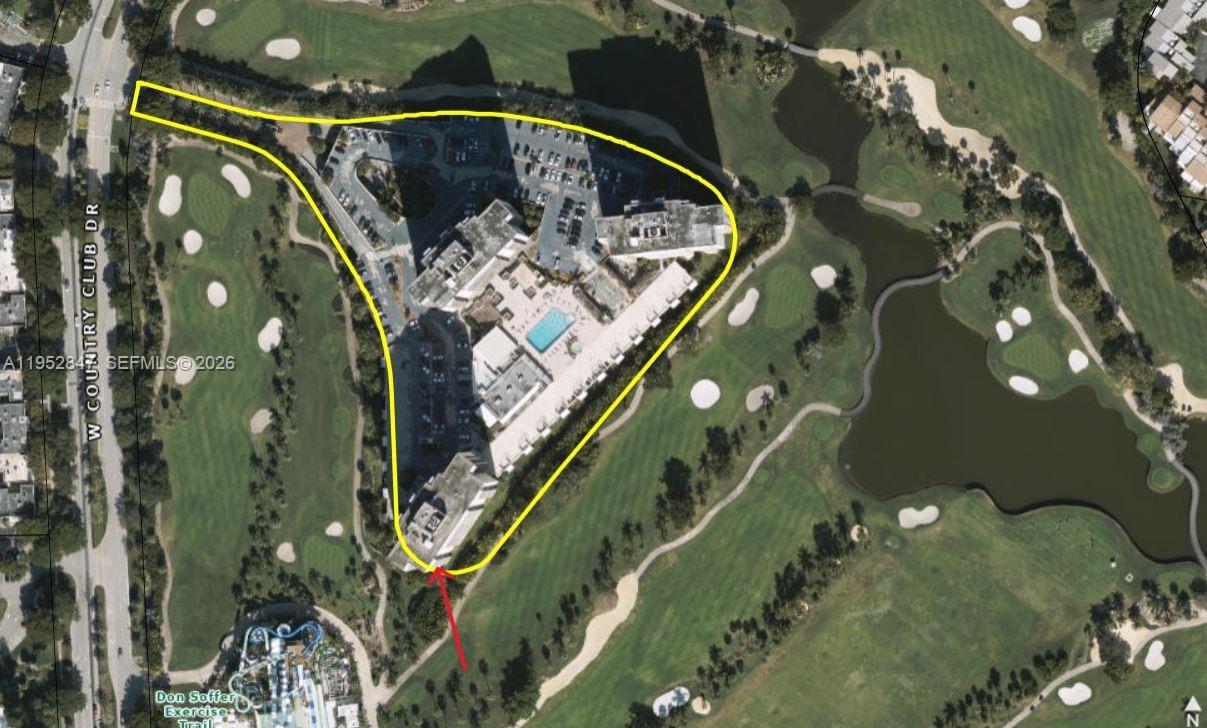 Photo of 20335 Country Club Dr #2509, Aventura, Florida, 33180 - surrounded by golf course