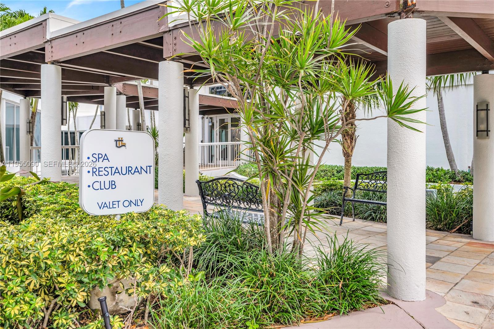 Photo of 20281 Country Club Dr  #210, Aventura, Florida, 33180 - Entry to the spa and restaurant