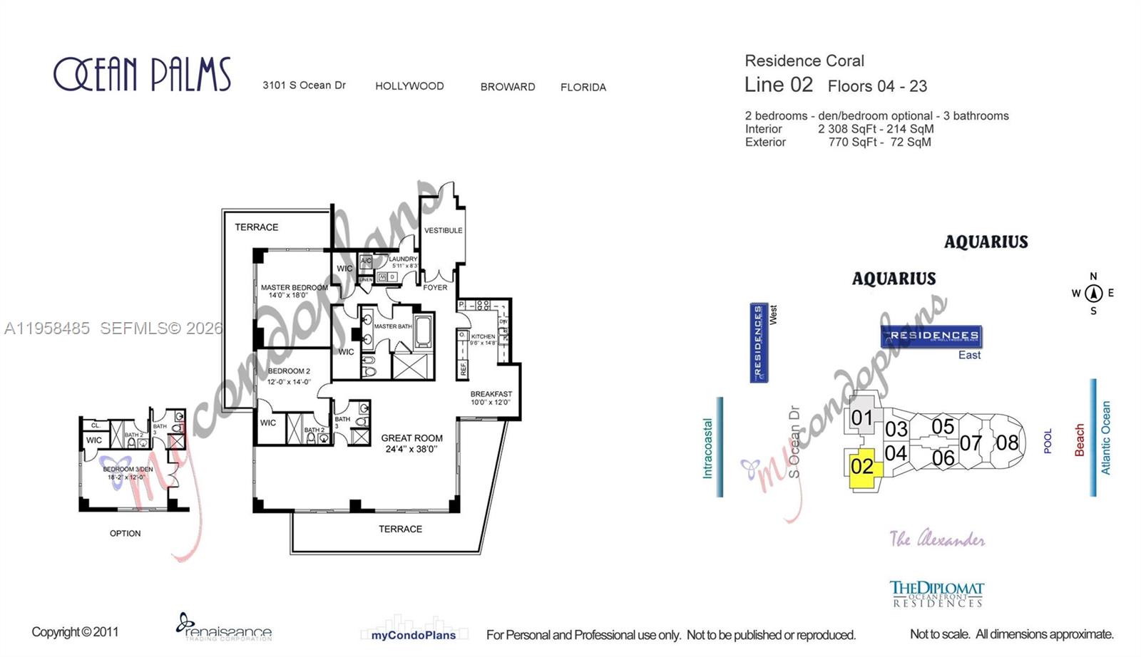Photo of 3101 OCEAN  #1802, Hollywood, Florida, 33019 - 