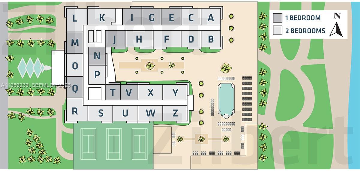 Photo of 9801 Collins Ave #D14, Bal Harbour, Florida, 33154 - Line D - views of the pool and the ocean