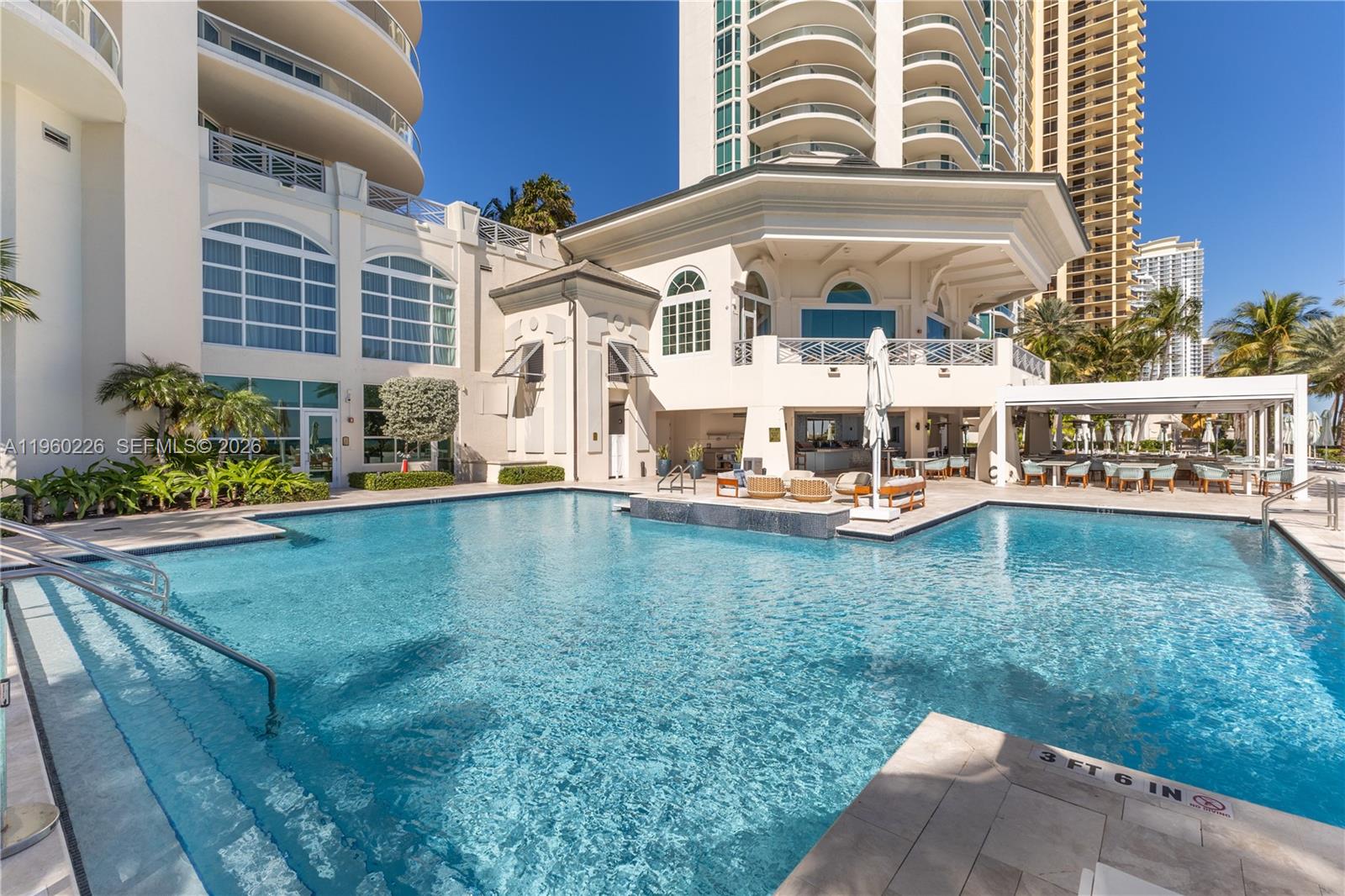 Photo of 16047 Collins Ave  #1001, Sunny Isles Beach, Florida, 33160 - One of 2 oceanfront pools.