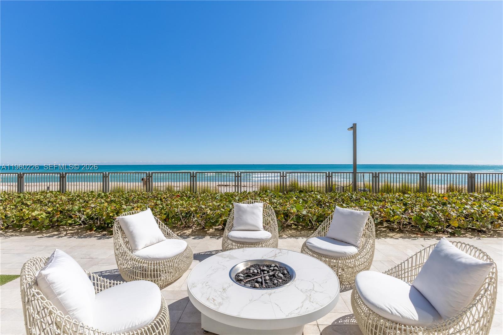 Photo of 16047 Collins Ave  #1001, Sunny Isles Beach, Florida, 33160 - Oceanside fire pit for cool nights..