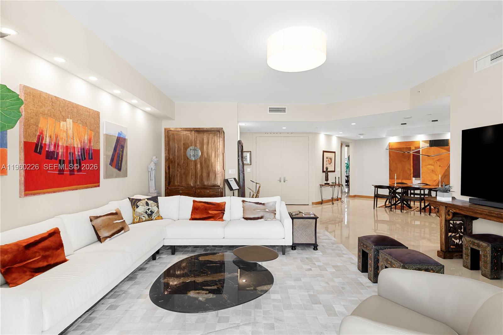 Photo of 16047 Collins Ave  #1001, Sunny Isles Beach, Florida, 33160 - Expansive entertainment area.