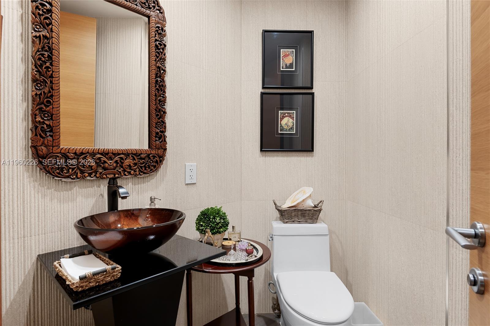 Photo of 16047 Collins Ave  #1001, Sunny Isles Beach, Florida, 33160 - Elegant powder room