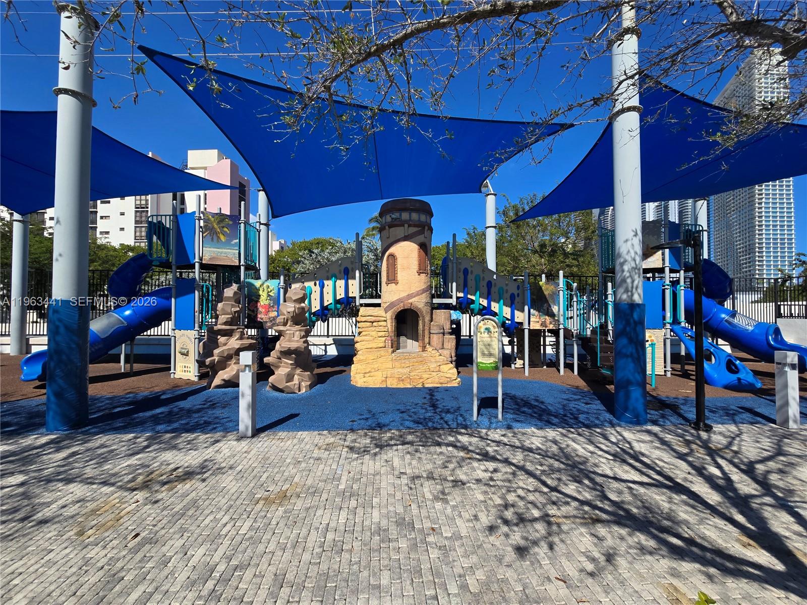 Photo of 200 Sunny Isles Blvd  #TH-205, Sunny Isles Beach, Florida, 33160 - Gateway Park - If front of St Tropez, with playground, water fountains, weekly events, parking and more