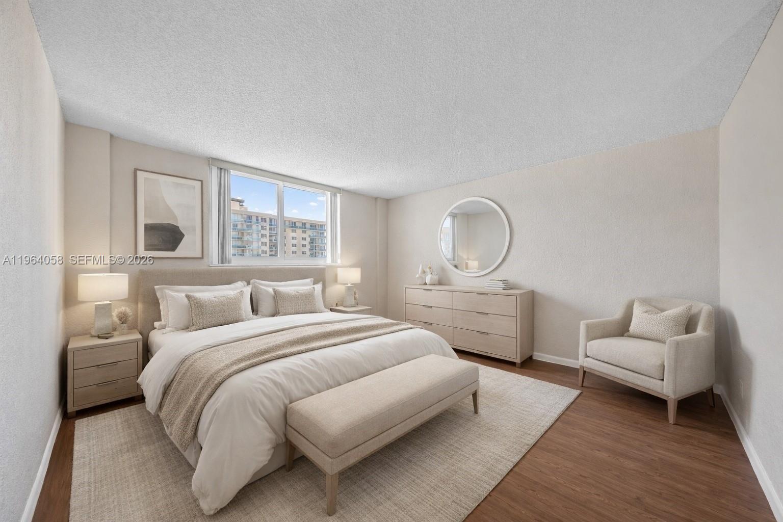 Photo of 19380 Collins Ave  #1107, Sunny Isles Beach, Florida, 33160 - Virtually staged Bedroom
