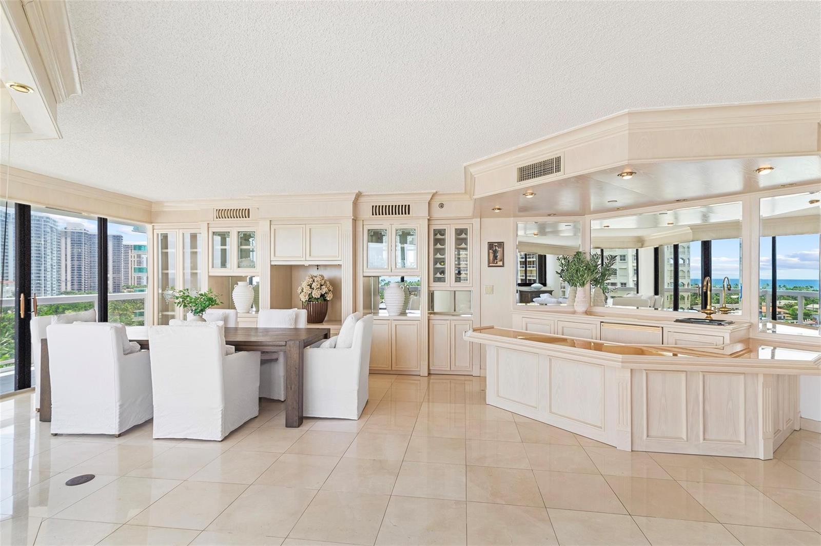 Photo of 20185 Country Club  #901, Aventura, Florida, 33180 - Built-ins in Dining and Bar areas